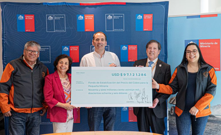 Pequeña minería retorna US$97 millones a ENAMI