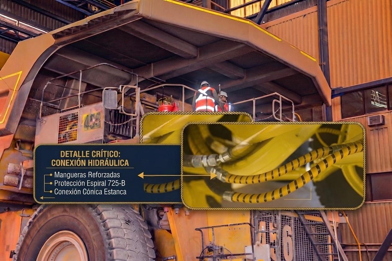 Fortalecen seguridad de camiones mineros con sistema que detecta y controla incendios automáticamente