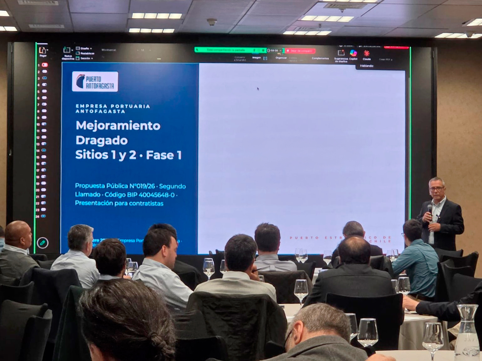 Puerto Antofagasta presenta alcances técnicos de licitación de dragado a empresas especializadas